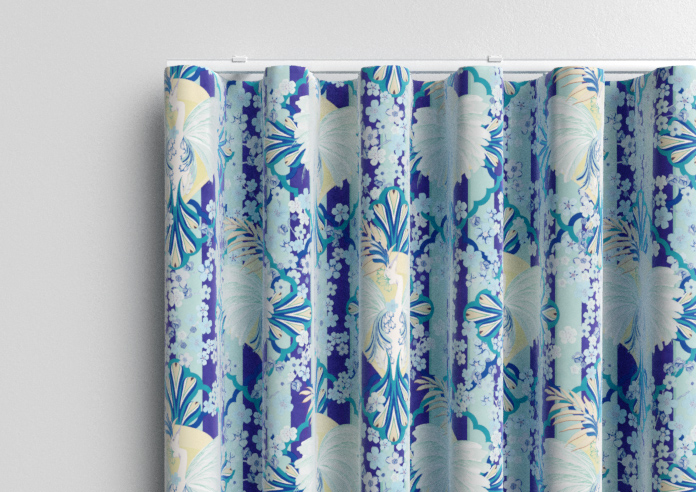 Faded Glamour, China Blue Stripe - Made To Measure Curtains - Image 13